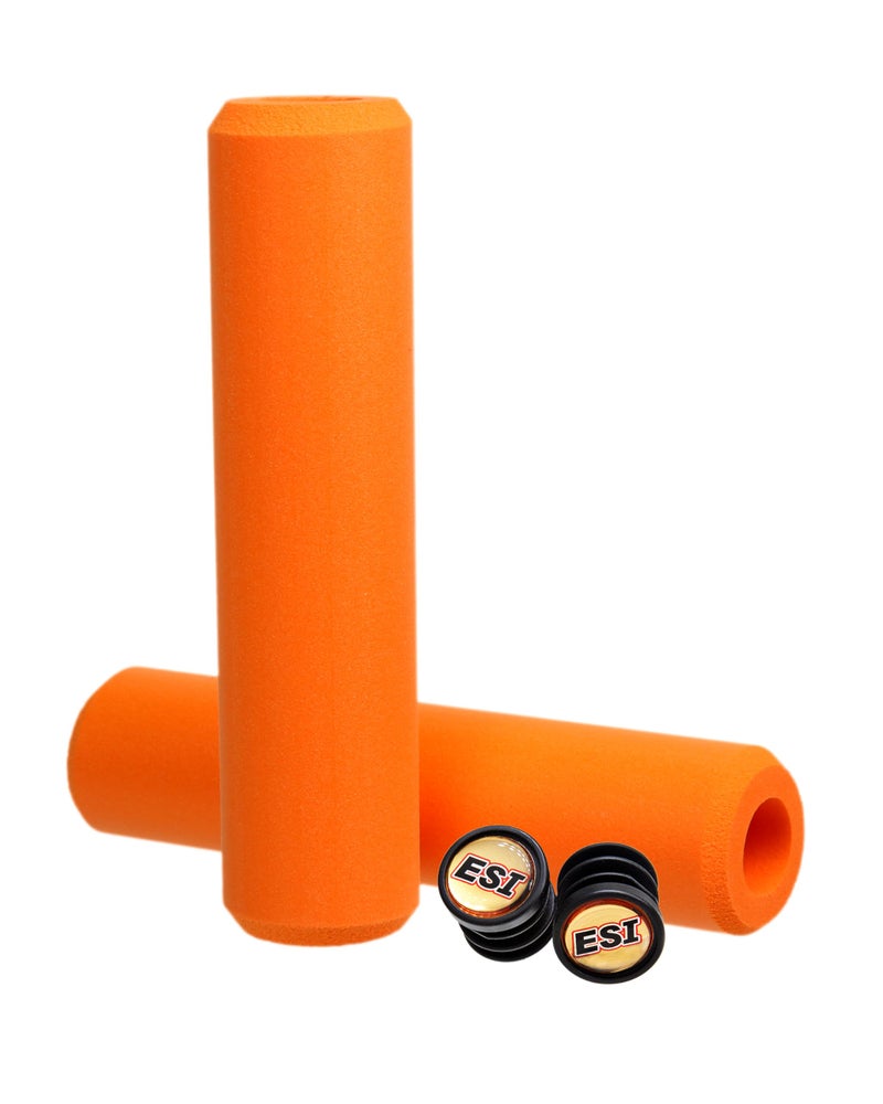 ESI Grips Extra Chunky - Silicone MTB Grips - Ultimate Comfort and Control for Mountain Bike and E-Bike Riders, Durable Silicone Bicycle Handlebar Grips for a Smooth Ride (Orange) - Image 1